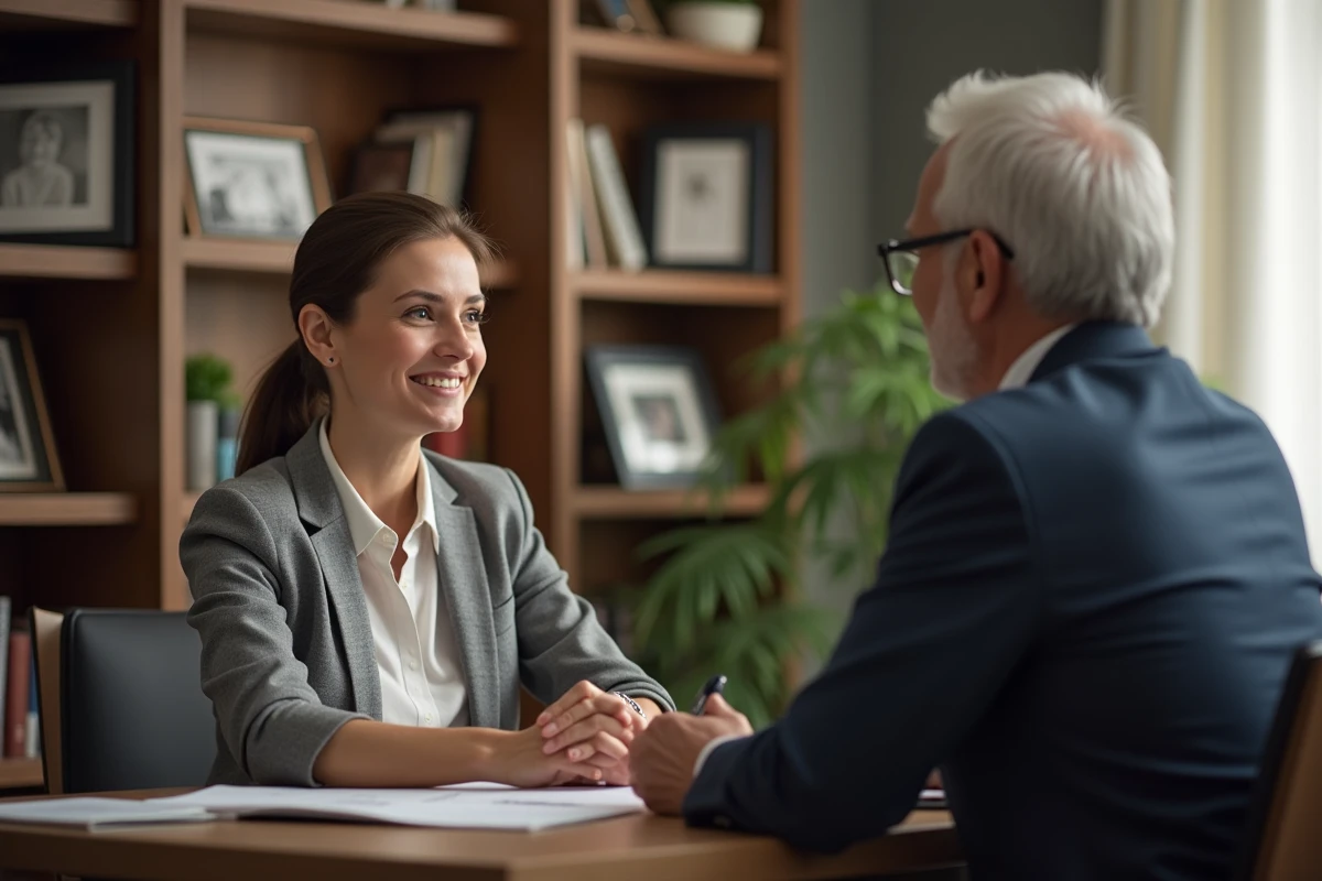 Superviseure et employe en discussion chaleureuse